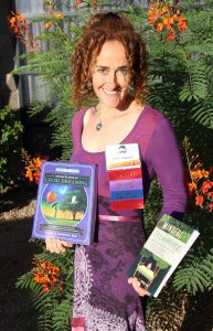 Dr Clare Johnson IASD President with newest books